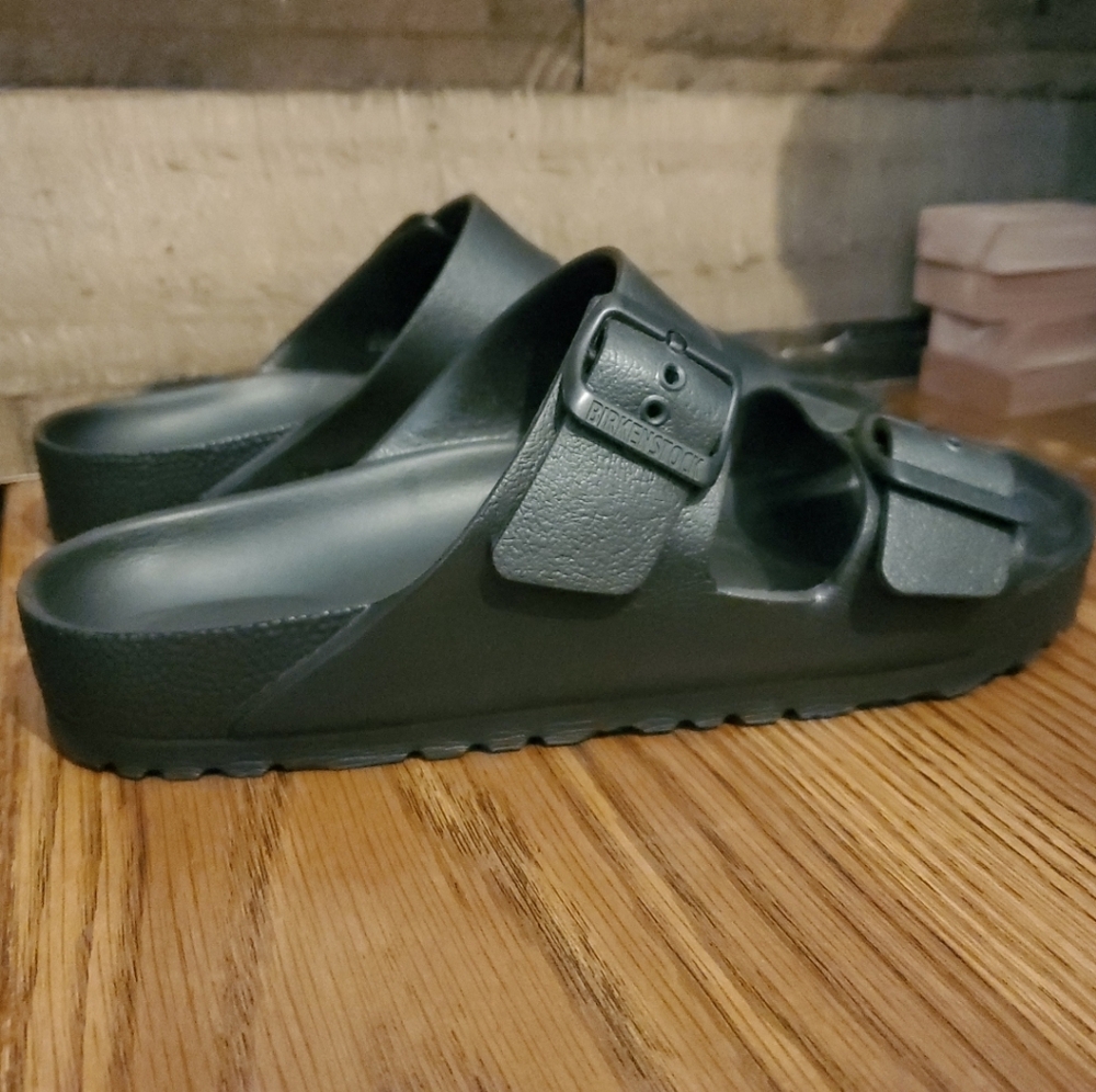 Birkenstock Arizona Essentials EVA Unisex Sandals Black Sz 39 US M 6.5 W 8.5 EUC - Picture 4 of 14